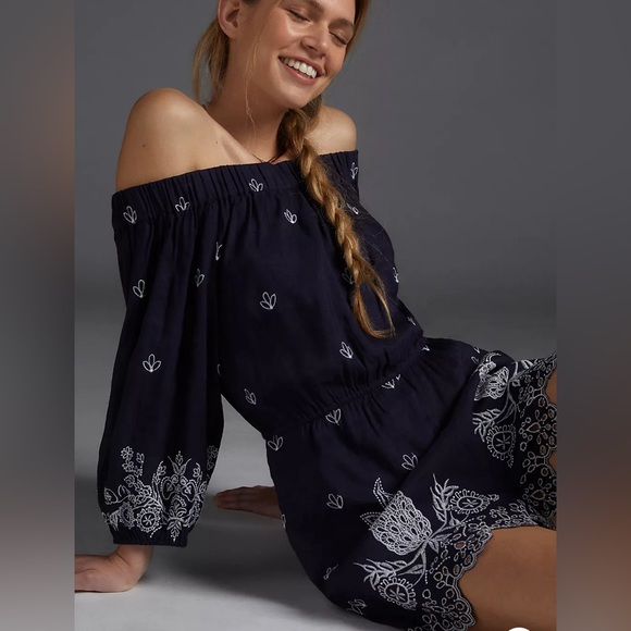 Farm Rio Jackie Embroidered Shorts Romper Size Small - Picture 3 of 14